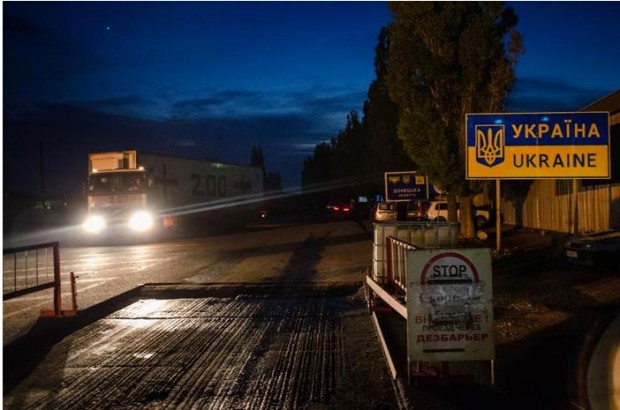 Truck bearing coffins of Russians killed in fighting in Donetsk. Photo by Mariya Turchenkova