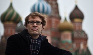 Luke Harding in Red Square, Moscow, 2010. Photograph: Fedor Savintsev/Agency