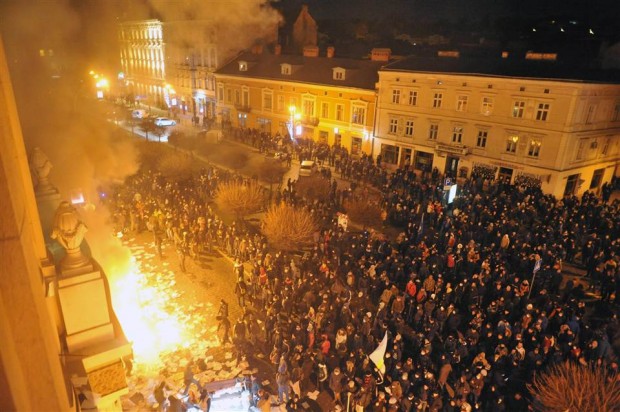  Lviv, Ukraine, early on Feb. 19, 2014.
