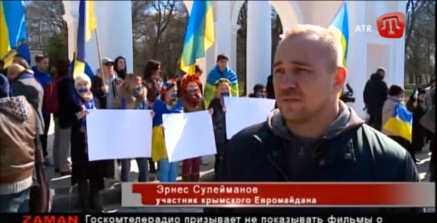 EuroMaidan protest in Simferopol. From ATR.