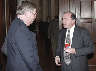 Undated photo of Amb. Tefft and Boris Berezovsky.