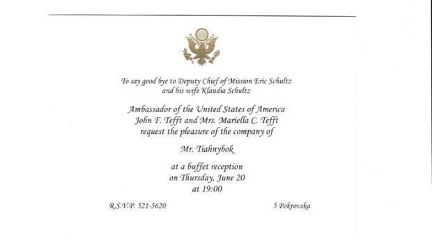 US Embassy Invitation