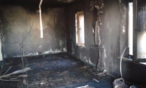 Burnt prayer room in Elista. Photo by kavpolit.ru