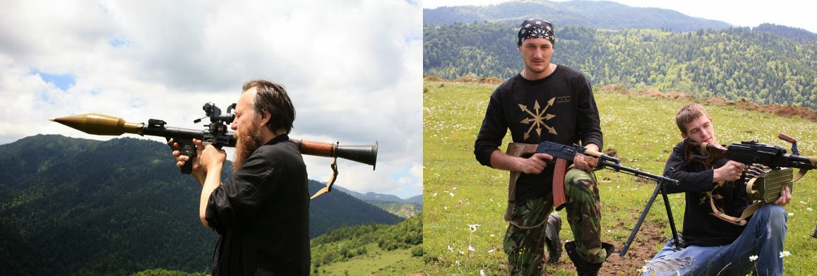 Дугин тотальная милитаризация. Дугин с РПГ. Дугин в Южной Осетии. Дугин с гранатометом.