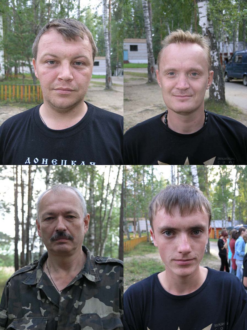 At the ESM camp: (Andriy Purgin, Oleh Frolov, Oleh Bakhtiyarov, Kostyantyn Knyrik), summer 2006, Russia